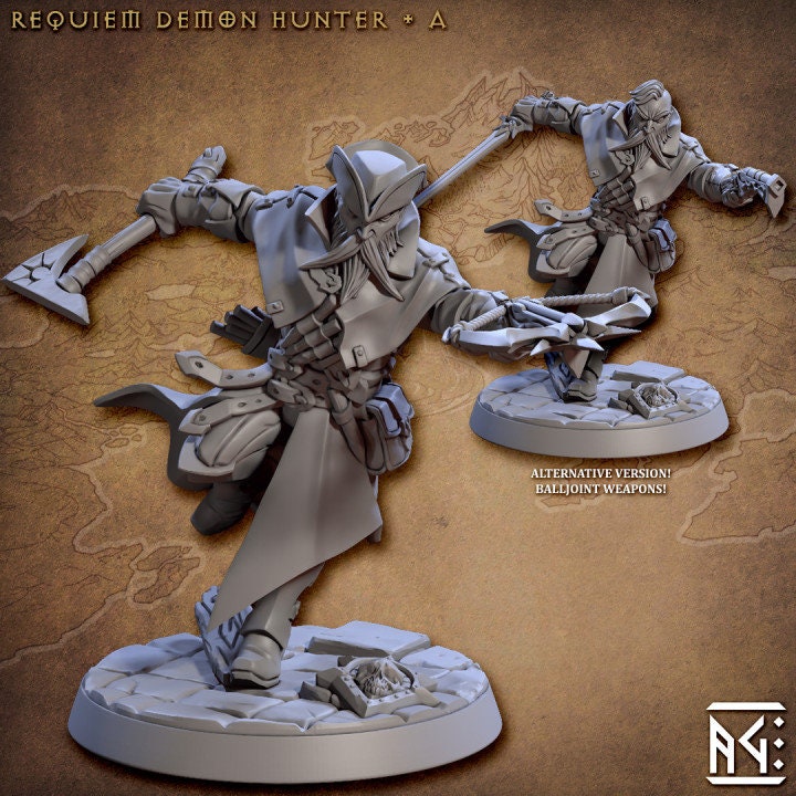 Requiem Demon Hunters - Pose A - Unpainted Miniature