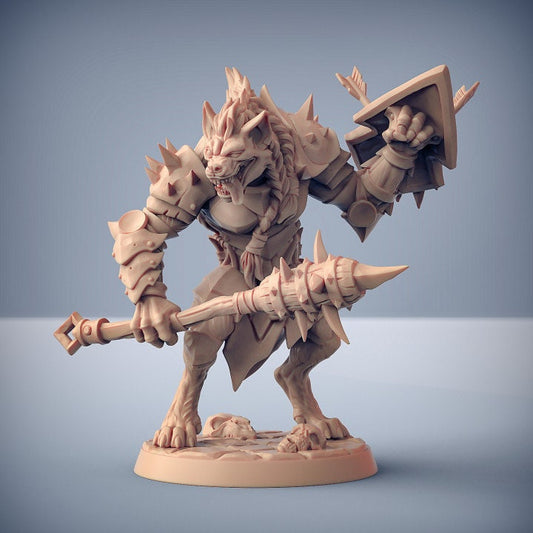 Bonegnasher Gnoll - Pose D - Unpainted Miniature