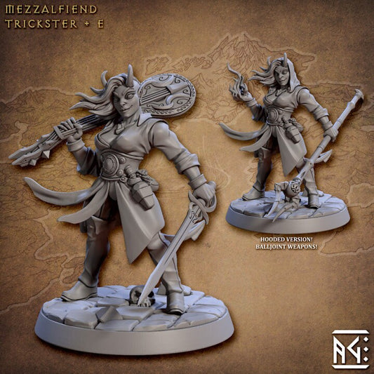 Mezzalfiend Trickster - Pose E  - City of Intrigues Set - Unpainted Miniature