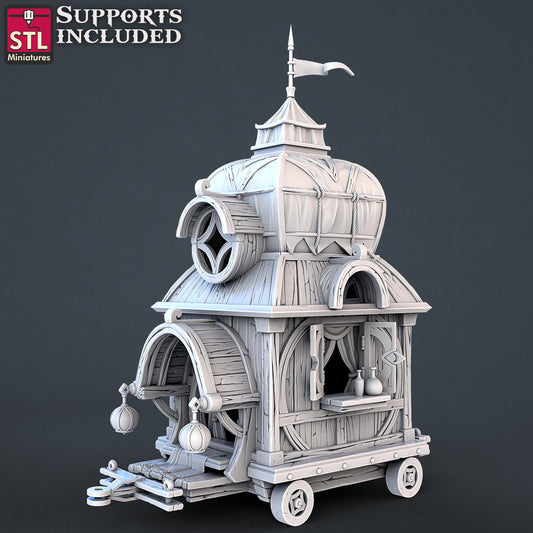 Fortune Teller Wagon - Carnival Set Vol 2 - Unpainted Miniature