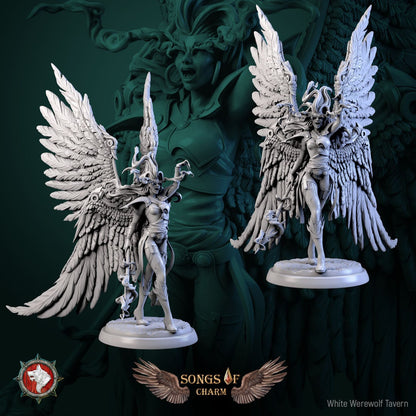 Kelaina Sanguinary -Harpy Queen - Unpainted Miniature