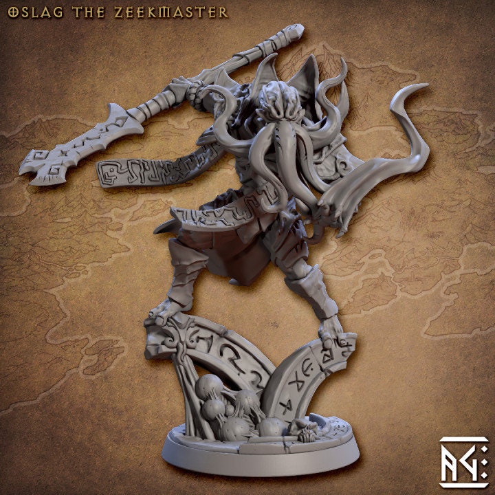 Oslag the Zeekmaster - Slathaai of House Mora Set by Artisan Guild - Unpainted Miniature