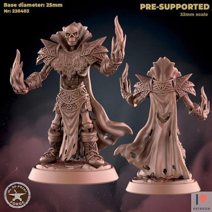 Risen Bloodmage - 2 Poses - Unpainted Miniature