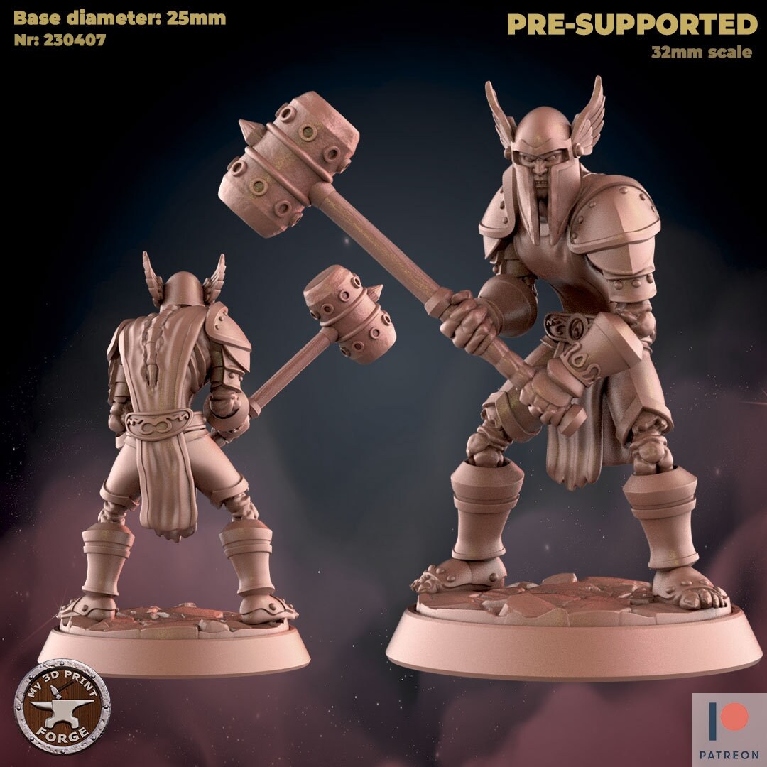 Fallen Champion - 2 Poses - Unpainted Miniature