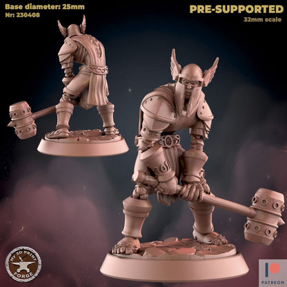 Fallen Champion - 2 Poses - Unpainted Miniature