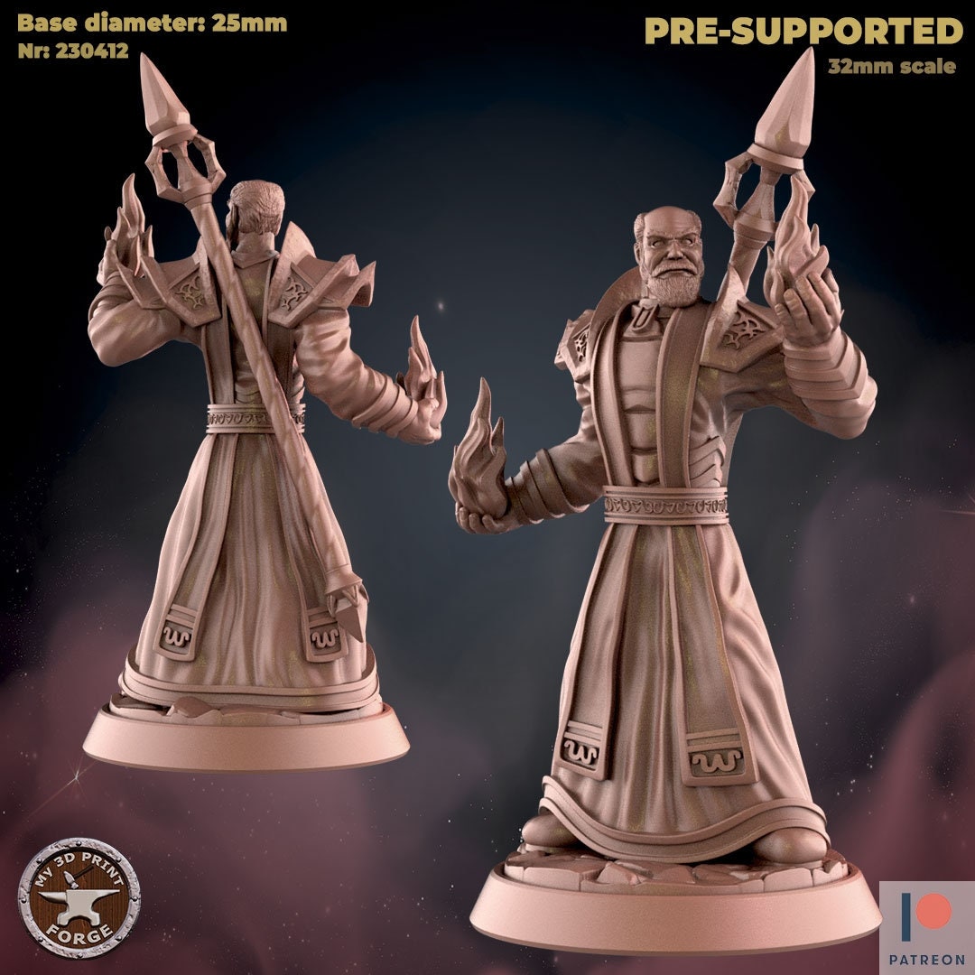 Arcanist - 2 Poses - Unpainted Miniature