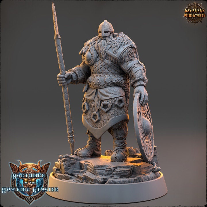 Oddalf of the Watch - Northmen of the Howling Glacier - Unpainted Miniature