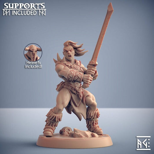 Dragonpeak Barbarian - Pose D - Unpainted Miniature