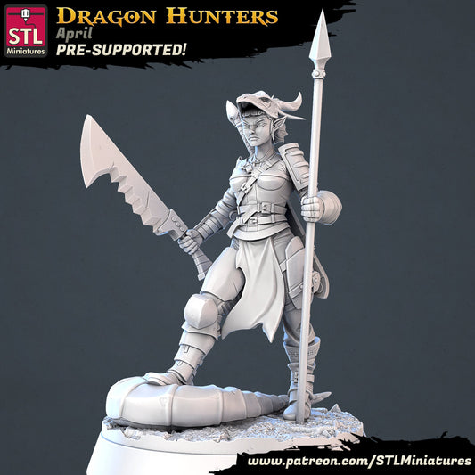 Dragon Hunter - Pose D - Unpainted Miniature