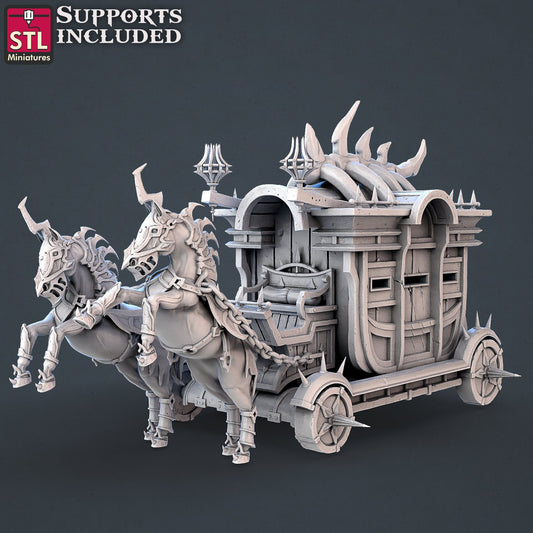 Dragon Hunter Wagon - Unpainted Miniature