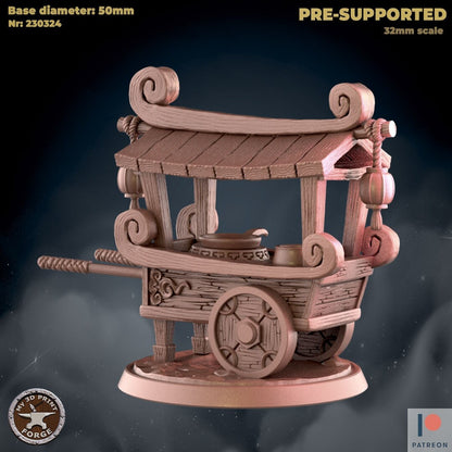 Noodle Cart - Unpainted Miniature