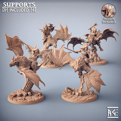 Vampire Bat Riders - Unpainted Miniature