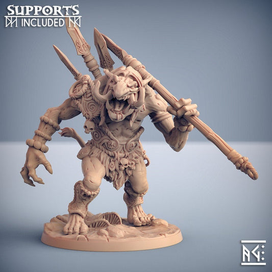 Troll Hunter - Pose D - Svartwood Troll Set - Unpainted Miniature