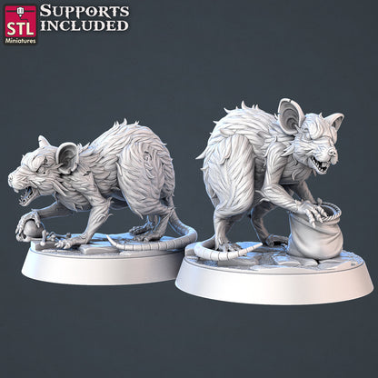 Giant Rats - Unpainted Miniature