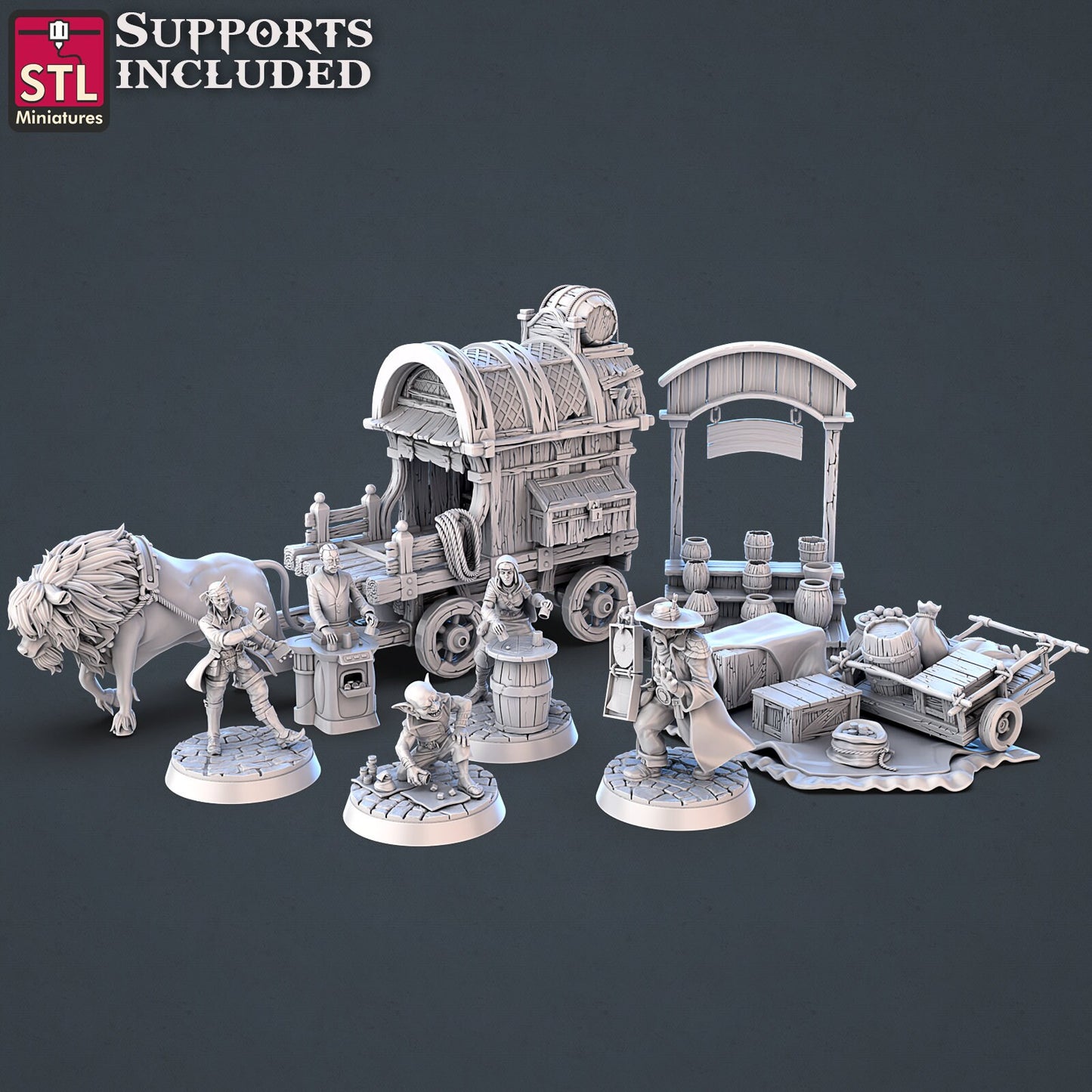 Street Gambler Set - Unpainted Miniature