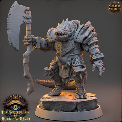 Arnolf Boneblade - Crocodile Man - Unpainted Miniature