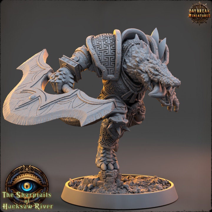 Layton Crane - Crocodile Man - Unpainted Miniature