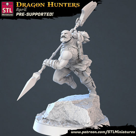 Dragon Hunter - Pose B - Unpainted Miniature