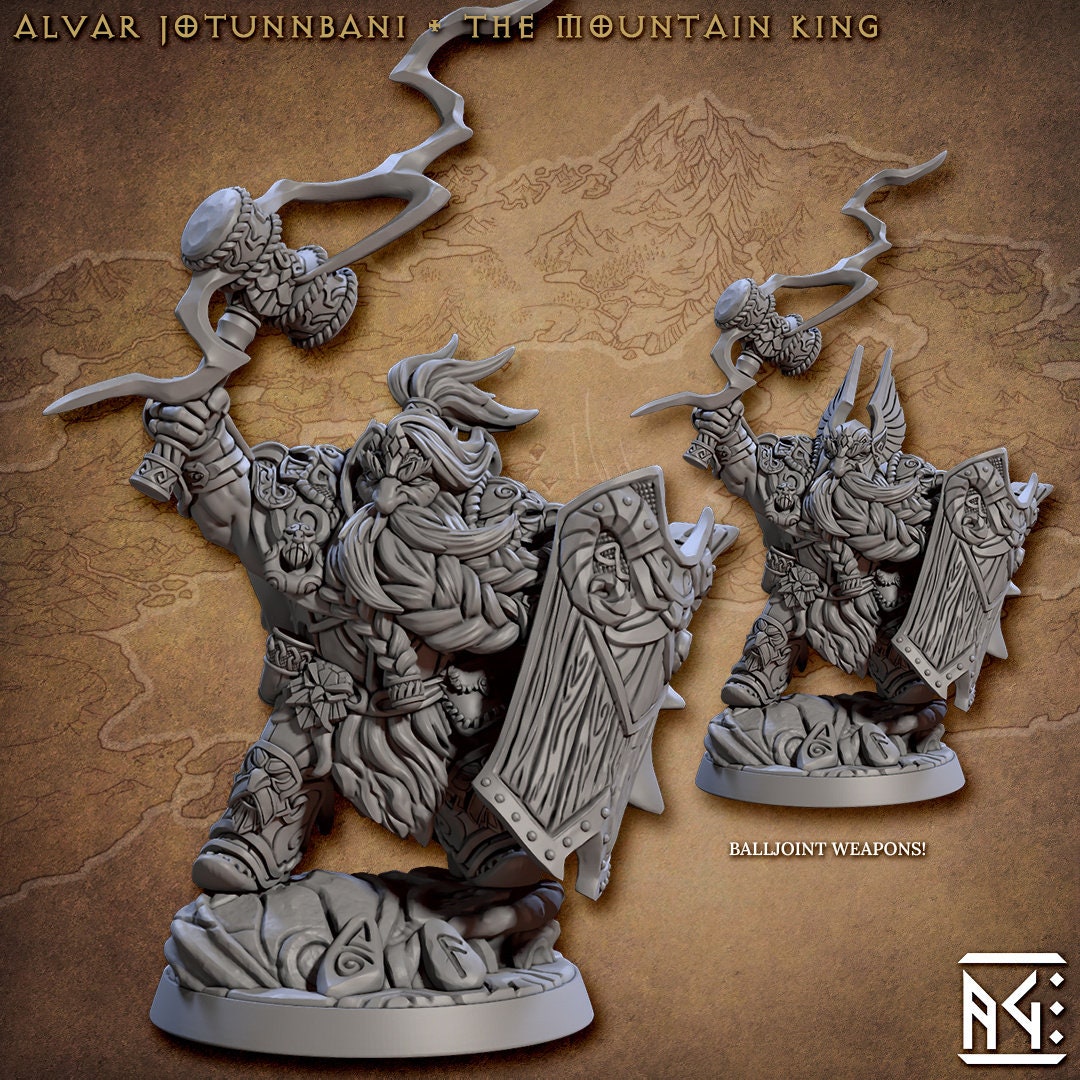 Alvar Jotunnbani - Defenders of Lok'Badar - Unpainted Miniature