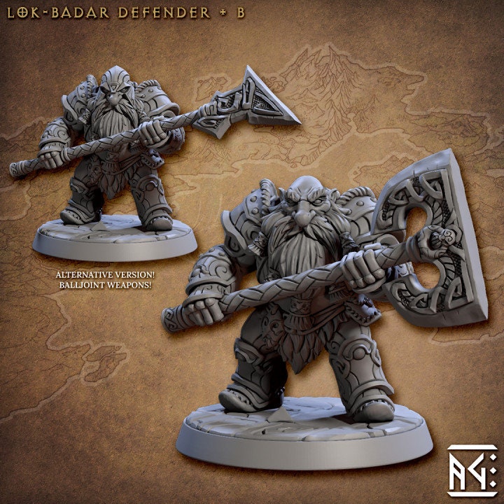 Lok'Badar Defender - Pose B - Unpainted Miniature