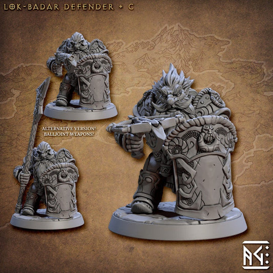 Lok'Badar Defender - Pose C - Unpainted Miniature