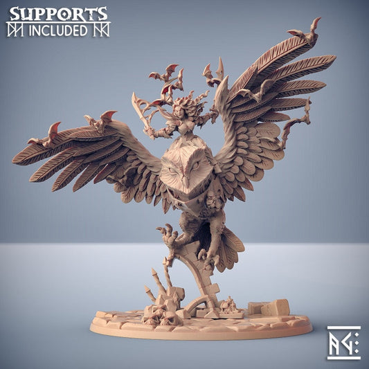 Lenora Drakenmiryan - Mounted Vampire Lord - Unpainted Miniature