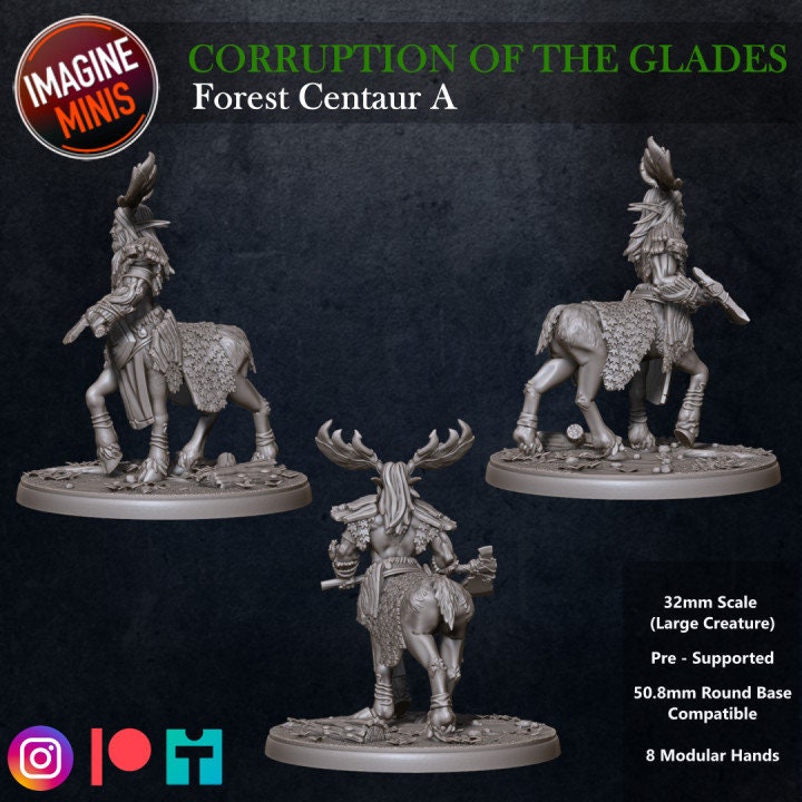 Forest Centaur - Pose A - Unpainted Miniature