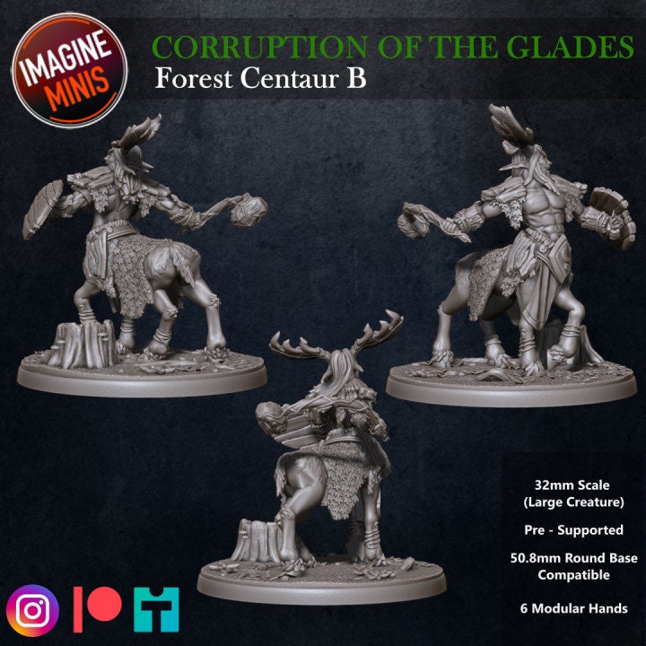 Forest Centaur - Pose B - Unpainted Miniature