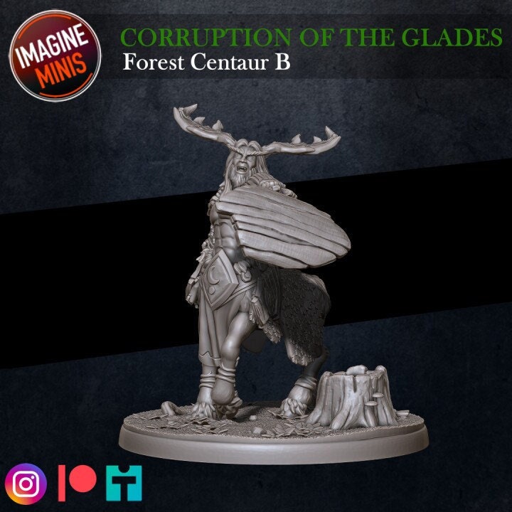 Forest Centaur - Pose B - Unpainted Miniature