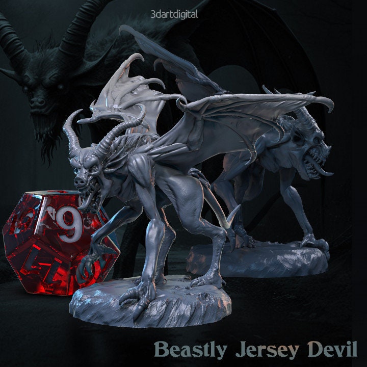 Jersey Devil - Beastly Pose  - Unpainted Miniature