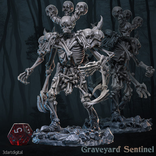 Graveyard Sentinel - Skeletal Construct - Unpainted Miniature