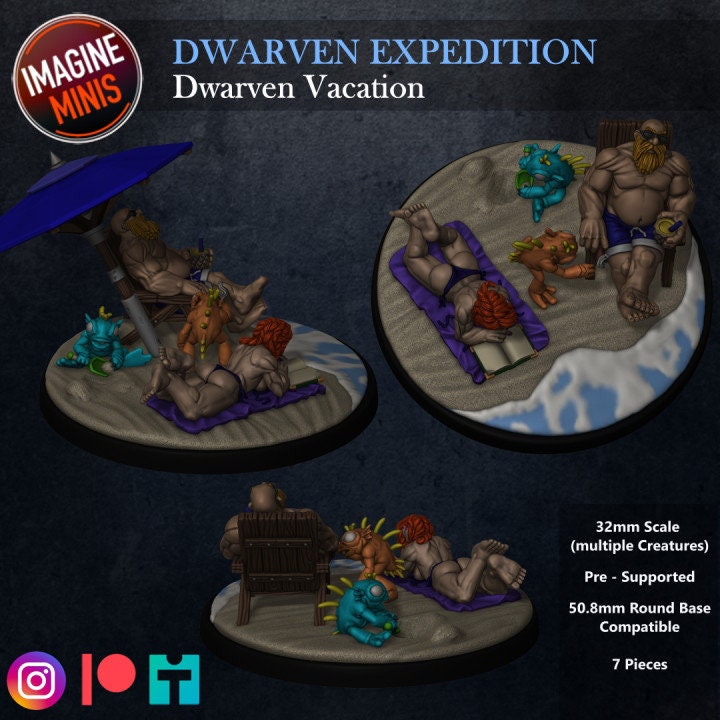 Dwarven Vacation - Unpainted Miniature Set