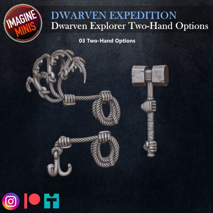 Dwarven Expedition - Female B - Unpainted Miniature