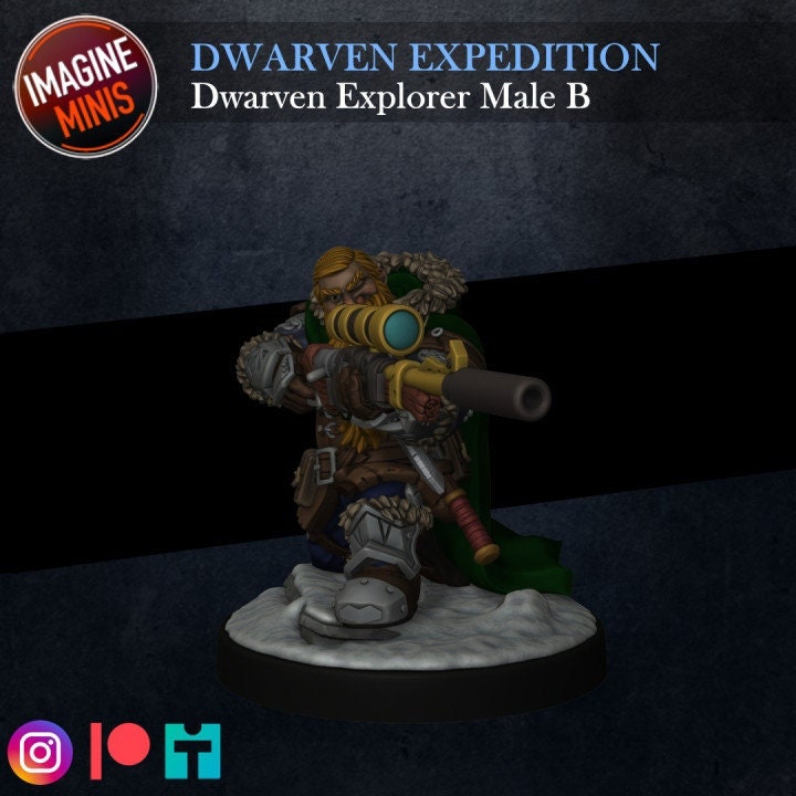 Dwarven Expedition - Male B - Unpainted Miniature