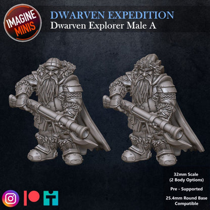 Dwarven Expedition - Male A - Unpainted Miniature