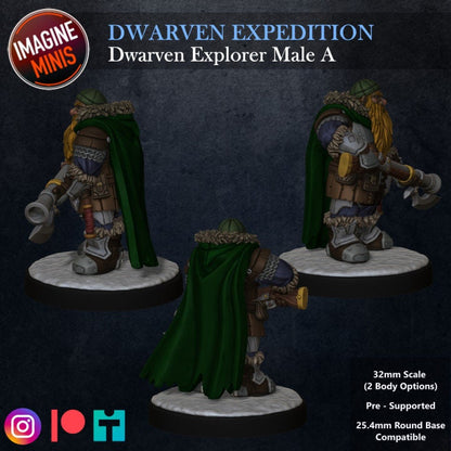 Dwarven Expedition - Male A - Unpainted Miniature