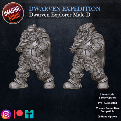 Dwarven Expedition - Male D - Unpainted Miniature