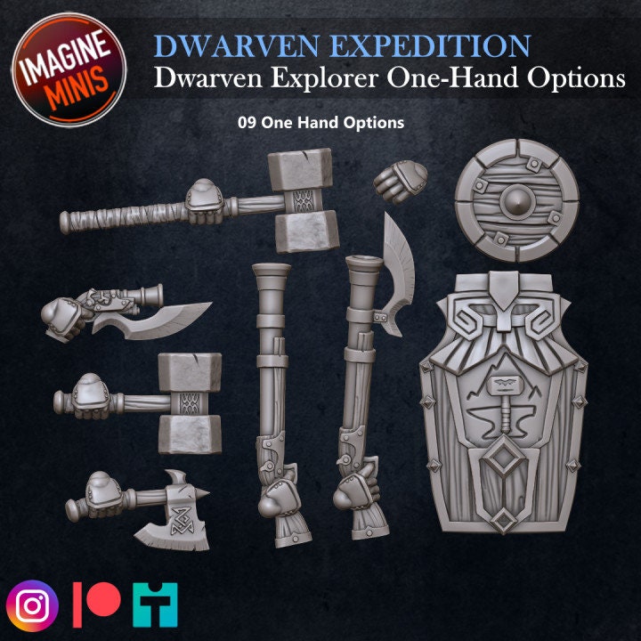 Dwarven Expedition - Male D - Unpainted Miniature