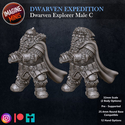 Dwarven Expedition - Female C - Unpainted Miniature