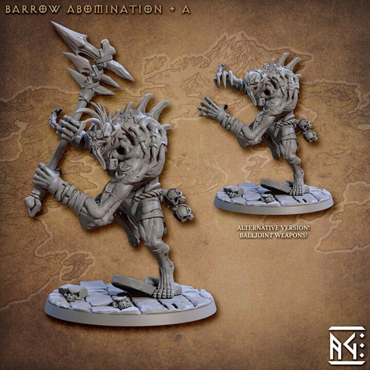 Barrow Abomination - Pose A - Horrors of Rodburg Barrows - Unpainted Miniature