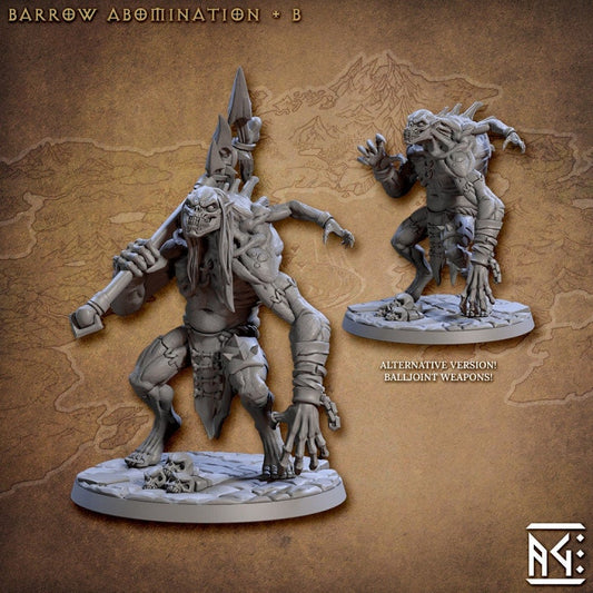 Barrow Abomination - Pose B - Horrors of Rodburg Barrows - Unpainted Miniature