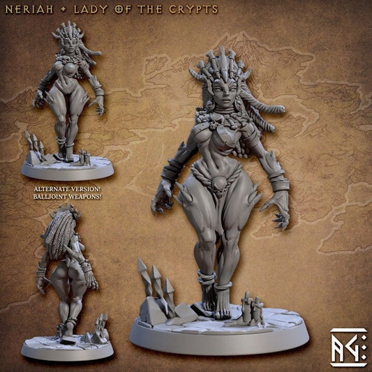 Neriah – Lady of the Crypts - Horrors of Rodburg Barrows - Unpainted Miniature