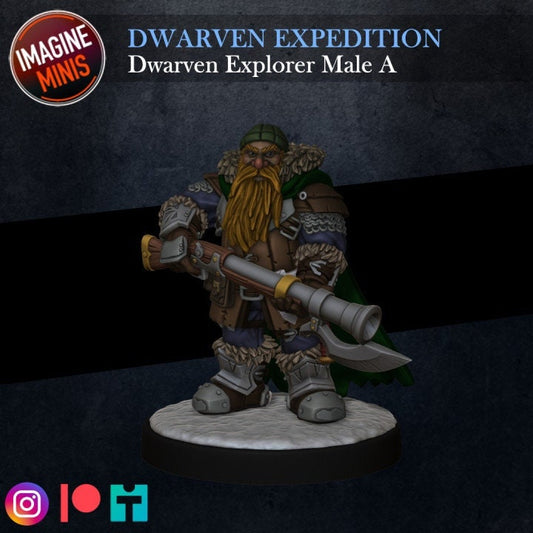 Dwarven Expedition - Male A - Unpainted Miniature