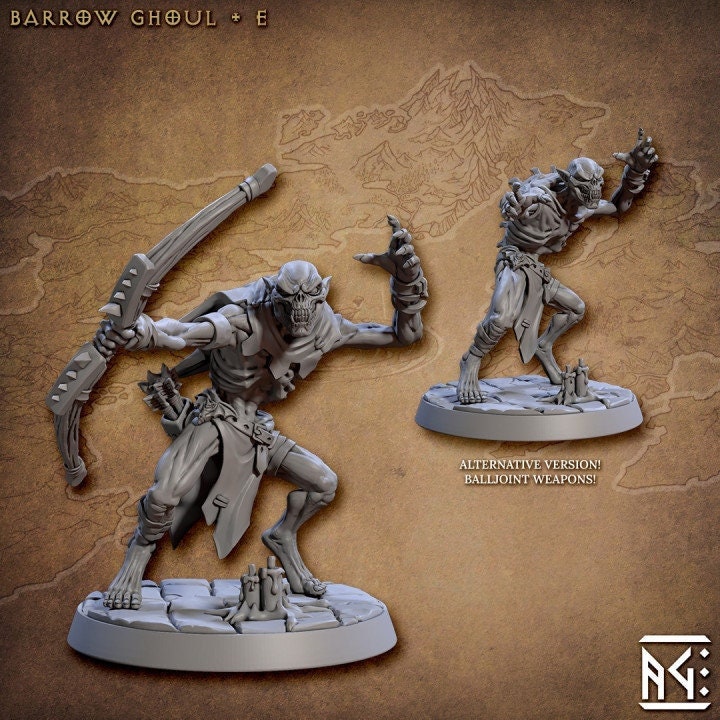 Barrow Ghoul - Pose E - Horrors of Rodburg Barrows - Unpainted Miniature