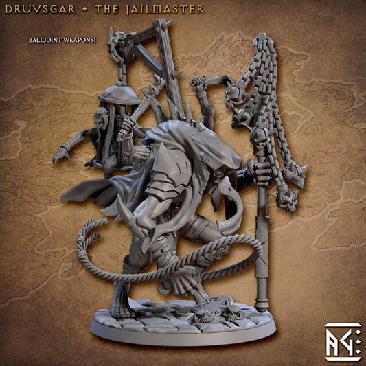 Drusgvar the Jailmaster - Undead Monster - Horrors of Rodburg Barrows Set - Unpainted Miniature