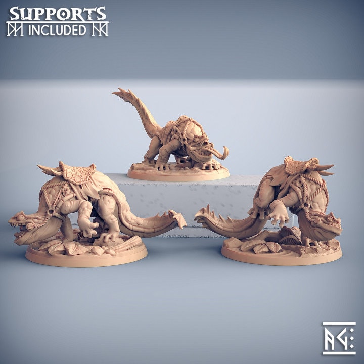 Salamander Mounts - Unpainted Miniature