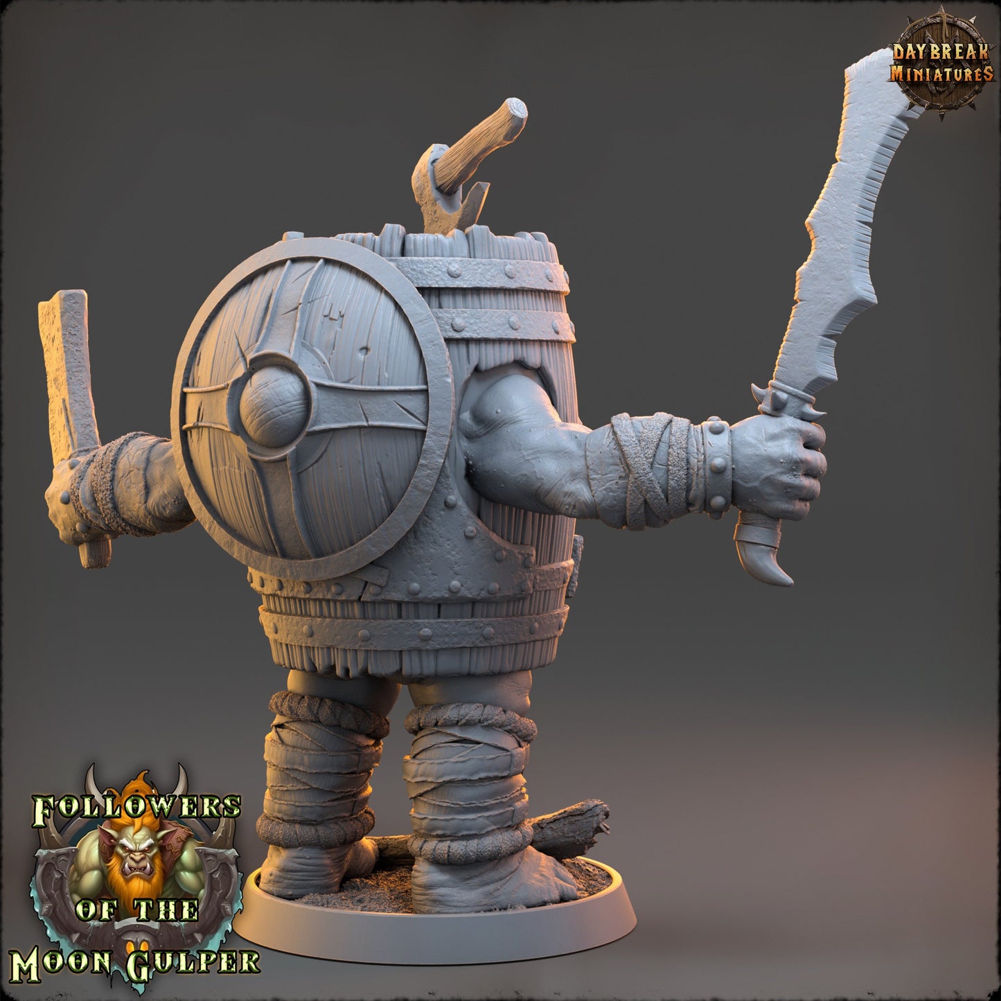 Crong Badbarrel - Followers of the Moon Gulper - Unpainted Miniature