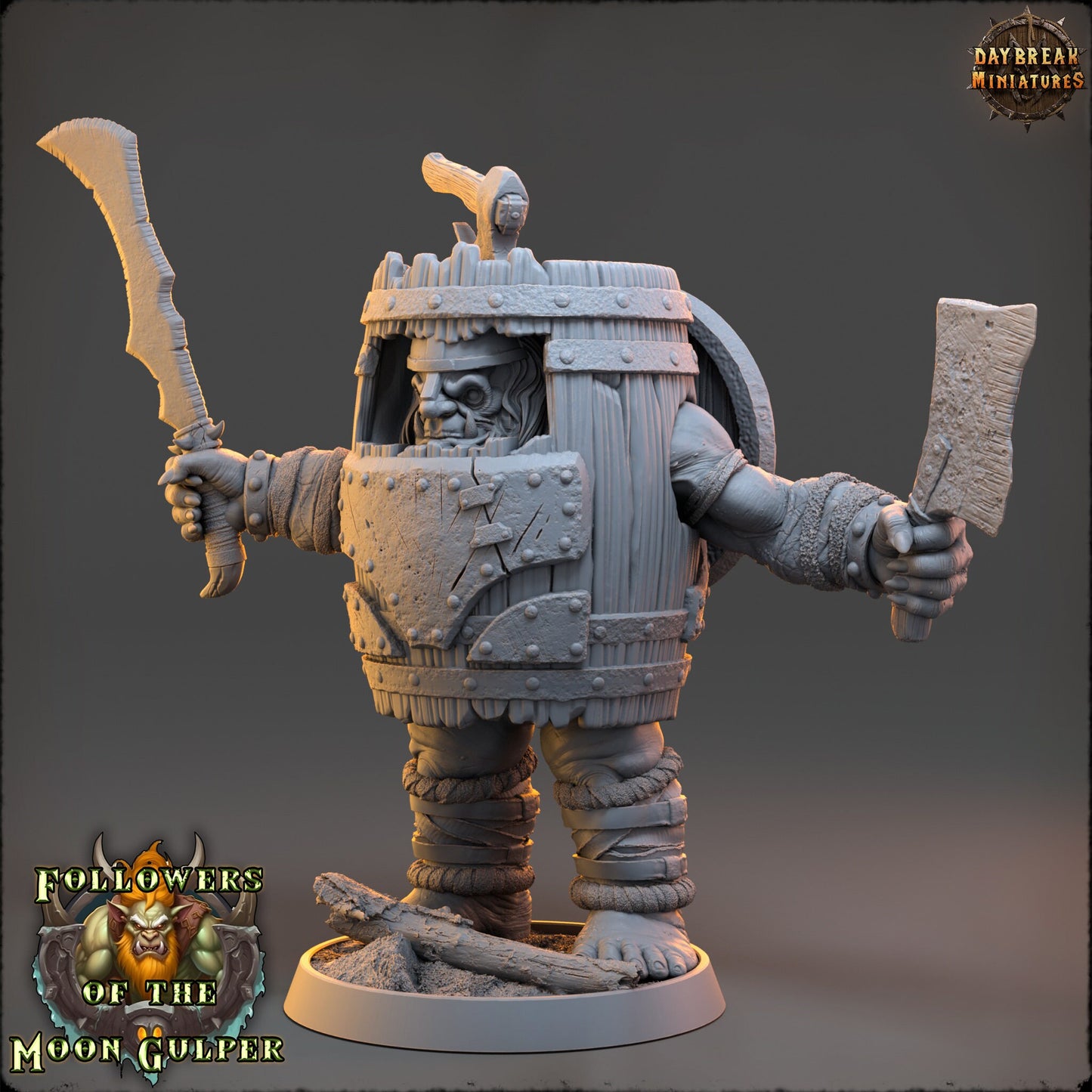 Crong Badbarrel - Followers of the Moon Gulper - Unpainted Miniature