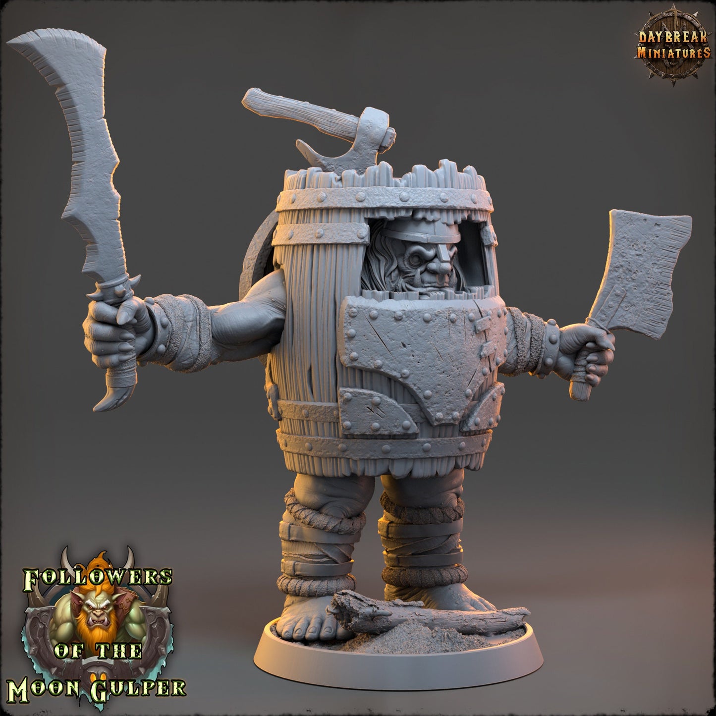 Crong Badbarrel - Followers of the Moon Gulper - Unpainted Miniature