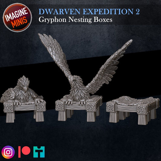 Nesting Gryphons - Unpainted Miniature